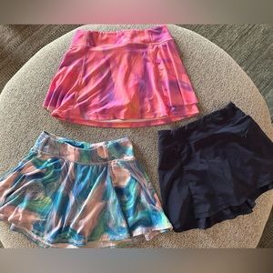 VGUC 3 golf/athletic skorts girls size small 6/6x